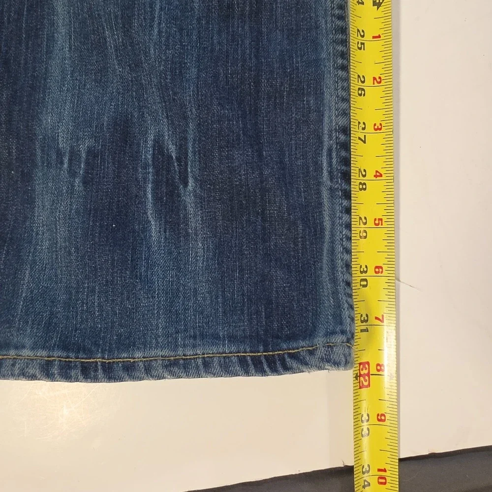 Vintage 575 Denim Chris Mens 38x32 Heavy Distressed Bootcut Flare Jeans Y2K USA